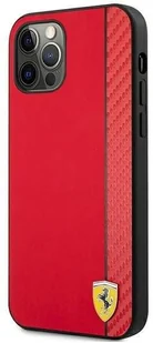 Ferrari FESAXHCP12LRE iPhone 12 Pro Max 6,7" czerwony/red hardcase On Track Carbon Stripe hurtel-77271-0 - Etui i futerały do telefonów - miniaturka - grafika 2