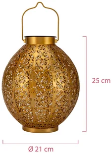 PAULEEN Pauleen Sunshine Aura lampa solarna LED złota - Lampy ogrodowe - miniaturka - grafika 3