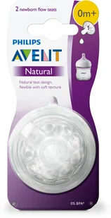 Philips Avent Natural smoczek SCF041/27 0 m+ 2 sztuki - Butelki dla niemowląt - miniaturka - grafika 2