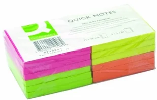 Q-Connect Bloczek samoprzylepny Rainbow, 76x76mm, 4x3x80k, neon, mix kolorów KF10508 - Etykiety samoprzylepne i bloki etykiet - miniaturka - grafika 2