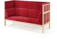 Sofy i kanapy - AJ Produkty Sofa KIM SILENCE, tkanina Medley, czerwony - miniaturka - grafika 1