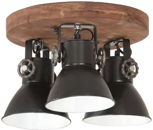 VidaXL Industrialna lampa sufitowa, 25 W, czarna, 42x27 cm, E27 320515 VidaXL - Lampy sufitowe - miniaturka - grafika 4