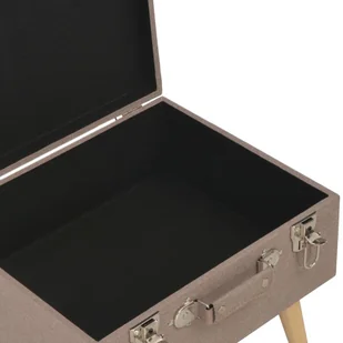 vidaXL Stołek ze schowkiem, 40 cm, brązowy, tkanina vidaXL - Pufy i podnóżki - miniaturka - grafika 8