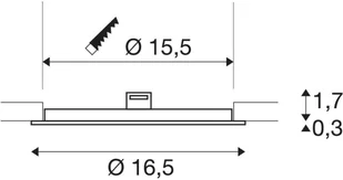 Spotline SLV SENSER 18 DL wewnętrzna oprawa sufitowa wpuszczana LED okrągła biała 4000 K 1004695) SLV 1004695 - Oprawy, klosze i abażury - miniaturka - grafika 4