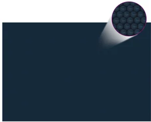 vidaXL Pływająca folia solarna z PE, 300x200 cm, czarno-niebieska - Akcesoria do basenów - miniaturka - grafika 3