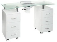 Stoliki do manicure - Beauty System Stolik do manicure + pochłaniacz BD-3425-1+P BIAŁY BD-3425-1+P/WHITE - miniaturka - grafika 1