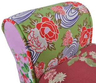 vidaXL Ławeczka do salonu, maa leanka, podnek z motywem kwiatowym - Ławki do przedpokoju - miniaturka - grafika 6