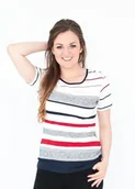Bluzki damskie - Kreator studio mody Bluzka w paski, t-shirt, Kreator Studio Mody, r.48 - miniaturka - grafika 1