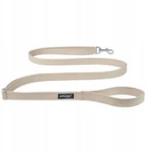 Smycze dla psów - Ami Play Smycz Cotton Easy Fix M 160-300/2cm Beżowa - miniaturka - grafika 1