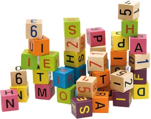 Woodyland drewniane z literkami i cyferkami 90644 - Klocki - miniaturka - grafika 2