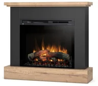 Kominki elektryczne - Warmtec Kominek elektryczny Warmtec Jukon wkład Dimplex 28" XHD Optiflame czarny jasny dąb JUKON-28-W05 - miniaturka - grafika 1