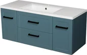 Szafki łazienkowe - Gante Niebieska szafka z umywalką 120/46 seria Meiva N MVA-N-U120/46C + MEWA - miniaturka - grafika 1