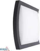 Lampy sufitowe - Bemko Oprawa-elewacyjna-VALANT-20w-4000k-1470lm-ip65-243x243x73mm-plafon-grafit C25-EL1-P-020GR-4K - miniaturka - grafika 1