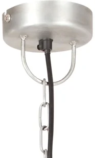 VidaXL Industrialna lampa wisząca, 25 W, srebrna, okrągła, 30 cm, E27 320530 - Lampy sufitowe - miniaturka - grafika 8