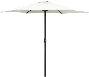vidaXL Parasol ogrodowy na słupku aluminiowym, 270x246 cm, biały 47345 - Parasole ogrodowe - miniaturka - grafika 2