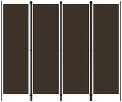 Parawany - vidaXL Parawan 4-panelowy, brązowy, 200 x 180 cm vidaXL - miniaturka - grafika 1