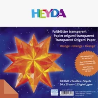 Scrapbooking - Heyda papier do origami transparentny, czerwony, 30 arkuszy - miniaturka - grafika 1