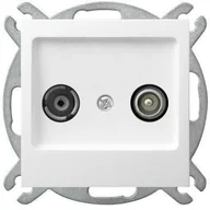 Gniazdka elektryczne - Ospel Gniazdo RTV zakończeniowe 10-dB As BIAŁY GPA-10GPZ/M/00 - miniaturka - grafika 1