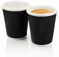 Kubki - Zestaw kubków LES ARTISTES Black 180 ml A-0631) Czarny - miniaturka - grafika 1