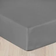 Prześcieradła - Darymex Prześcieradło z satyny bawełnianej z gumką stalowe 180x200 dx-180-psg-011 - miniaturka - grafika 1