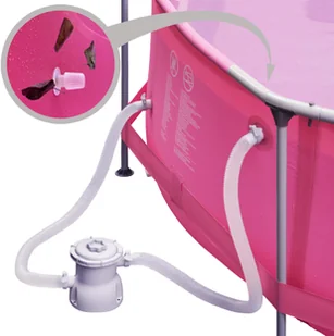 tectake Basen okrągły z pompą -  360 x 76 cm 403824 - Baseny ogrodowe - miniaturka - grafika 4