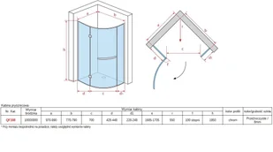 Atrium Kalambria 100x80 QF108 WMM-XX-799 - Kabiny prysznicowe - miniaturka - grafika 8