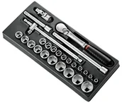 Klucze i nasadki - FACOM Moduł nasadek 1/2", 6-kątnych, 8mm - 32 mm MOD.SL161-46 - miniaturka - grafika 1