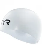 Pływanie - TYR CZEPEK STARTOWY TRACER X RACING CAP WHITE, KOLOR: WHITE, ROZMIAR: M - miniaturka - grafika 1