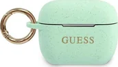 Akcesoria do słuchawek - Guess Guess GUACAPSILGLGN AirPods Pro cover zielony/green Silicone Glitter GUACAPSILGLGN - miniaturka - grafika 1