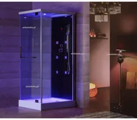 Kabiny z hydromasażem - Zepehof Kabina prysznicowa z hydromasażem panel czarny L-1207 CZ - miniaturka - grafika 1