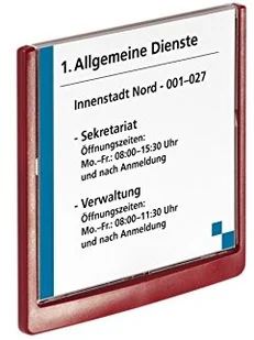 Durable Tabliczka informacyjna 149x148.5 czerwona Click Sign - Systemy ekspozycyjne i znaki informacyjne - miniaturka - grafika 2