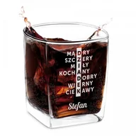 Szklanki - Murrano Szklanka do Whisky Grawer Krzyżówka dla Dziadka SZC-040 - miniaturka - grafika 1