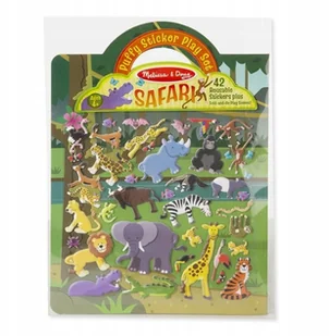 Melissa&Doug Książeczka Wielorazowe Naklejki 3D SAFARI - Przybory szkolne - miniaturka - grafika 2