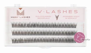 Many Beauty Many Beauty - Many Lashes - V-LASHES - Silk Eyelashes Individual - Jedwabne rzęsy w kępkach - Fish Tale - 0.10 STRONG - C-10mm - Sztuczne rzęsy i akcesoria - miniaturka - grafika 2