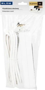 Blow Przedłużacz Sieciowy Listwa 3m 6 Gniazd Wawa - Listwy zasilające - miniaturka - grafika 2