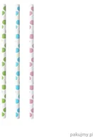 Słomki do napojów - PapStar Słomki z papieru pure, śr. 6 mm , 20 cm, paleta barw Dots 25 szt 85227 - miniaturka - grafika 1