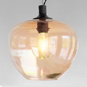 Lampy sufitowe - Szklana lampa wisząca Bellissimo, bursztynowa - miniaturka - grafika 1