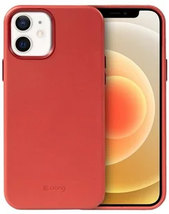 Crong Crong Essential Cover - Etui ze skóry ekologicznej iPhone 12 / iPhone 12 Pro (czerwony) - Etui i futerały do telefonów - miniaturka - grafika 3