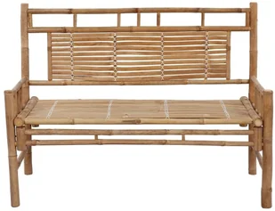 vidaXL Ławka ogrodowa z poduszką, 120 cm, bambusowa 3063890 - Ławki ogrodowe - miniaturka - grafika 3
