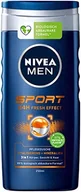 Kosmetyki do kąpieli - Nivea Men Sport pielęgnujący żel pod prysznic (250 ml), witalizujący i pielęgnujący żel pod prysznic z minerałami, odświeżający prysznic dla aktywnych mężczyzn - miniaturka - grafika 1