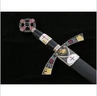 Repliki - broń - WSPANIAŁY MIECZ TEMPLARIUSZY Z POCHWĄ 4112/V - miniaturka - grafika 1