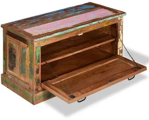 vidaXL Szafka na buty, ławka, lite drewno z odzysku vidaXL - Szafki na buty - miniaturka - grafika 6