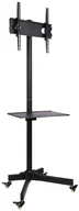 Akcesoria do monitorów - Techly Techly Stojak mobilny LCD/LED 23-55cali regulowany z półką czarny - miniaturka - grafika 1