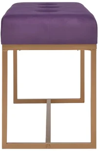 vidaXL Ławka, 80 cm, fioletowa, aksamitna vidaXL - Ławki do przedpokoju - miniaturka - grafika 4