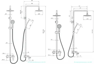 Deante Jaskier Zestaw prysznicowy natynkowy z baterią wannową chrom NAC01JM - Zestawy prysznicowe - miniaturka - grafika 4