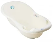 Wanienki dla dzieci - Tega Baby Wanna z odpływem 86 cm Pies i kot Żółta - miniaturka - grafika 1
