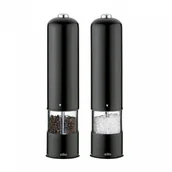 Młynki do soli i pieprzu - Cilio młynki elektryczne do soli i pieprzu 2 szt. śred 5 x 23 cm czarne CI-615012 + - miniaturka - grafika 1