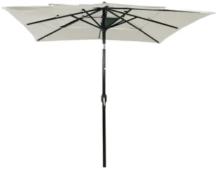 vidaXL 3-poziomowy parasol na aluminiowym słupku, piaskowy, 2,5x2,5 m 313836 - Parasole ogrodowe - miniaturka - grafika 3