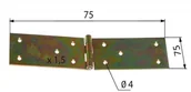 Inne materiały budowlane - Zawiasa budowlana 75x75x1,8 mm ocynk żółty - miniaturka - grafika 1