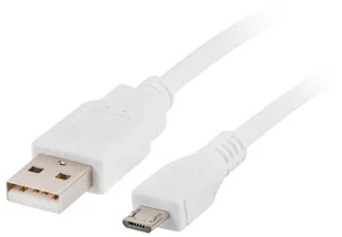 LANBERG LANBERG Kabel USB 2.0 micro AM-MBM5P 1M biały (CA-USBM-10CC-0010-W) - Kable USB - miniaturka - grafika 3